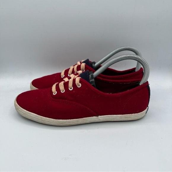 KEDS Womens Varsity Vintage Red Wool Sneakers Size 8 - Picture 3 of 7
